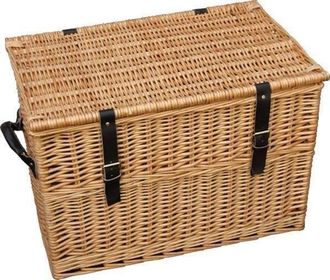 Red Hamper Wicker 72cm Chest Storage Basket