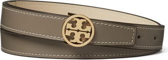 Tory Burch 1-Inch Miller Reversible Leather Belt in Gray Heron /New Cream /Gold at Nordstrom, Size X-Small
