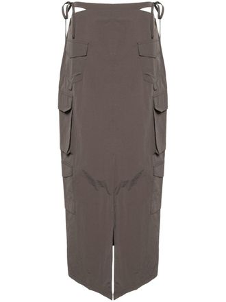 Daily Paper Clothing Zora cut-out cargo skirt - women - Nylon - S - Grey