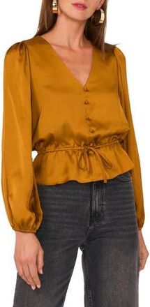 1.State Satin Peplum Top in Cathay Spice at Nordstrom Rack, Size Xx-Large