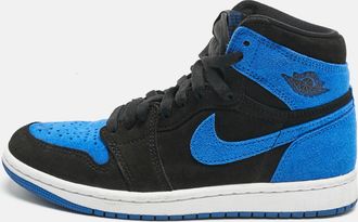 Air Jordan s Blue/black Suede Jordan 1 Retro High Og Royal Reimagined Sneakers