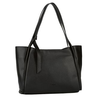 Gabor Shopper GABOR Laci, Damen, Gr. B/H/T: 38,5cm x 25cm x 12cm, schwarz, Polyurethan, clean, gepflegt, Taschen Shopper, betont durch eingefasste Lederimit