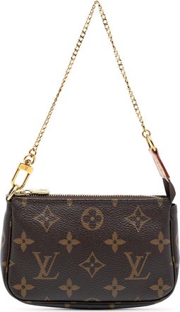 Louis Vuitton Pre-owned Womens Monogram Mini Pochette Accessoires - Brown Textile - One Size