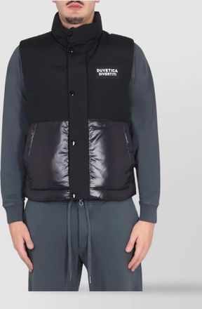 Duvetica drawstring hood high collar shiny finish