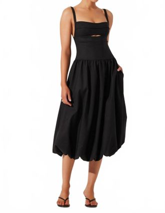 Astr Jevi Midi Dress In Black