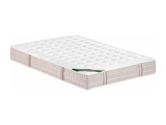 VENTE-UNIQUE.COM Colch&oacute;n cl&aacute;sico poli&eacute;ster blanco 140 x 190 cm