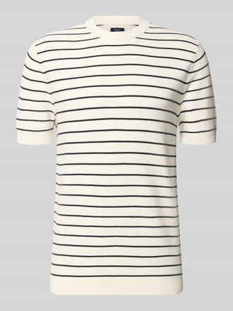 Mc Neal Strickshirt mit geripptem Rundhalsausschnitt in Ecru, Gr&ouml;&szlig;e XXXL