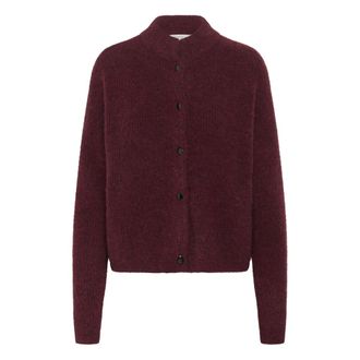 Gestuz Truien & Vesten, Dames, Rood, XS, Wol, Bordeaux Kort Vest Jas