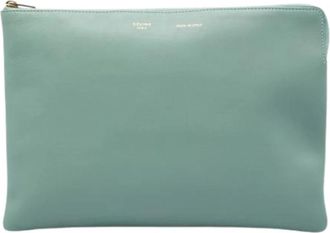 Celine Pre-owned Clutch Bag - Dames - Vintage Clutch - Groen - ONE Size - Leer - Vintage