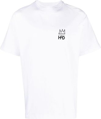 Honey Fucking Dijon x Basquiat logo-print cotton T-shirt - men - Cotton - L - White