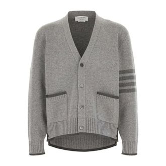 Thom Browne Heren, Truien, Grijs, Maat: XL Wol