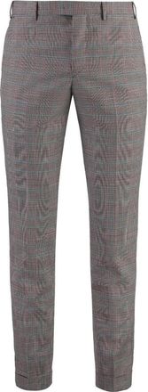PT01 Geruite Pantalon - Heren - Chinos - Veelkleurig - XL - Leer - Broeken