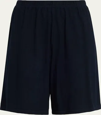 The Row Larissa Cotton Jersey Bermuda Shorts