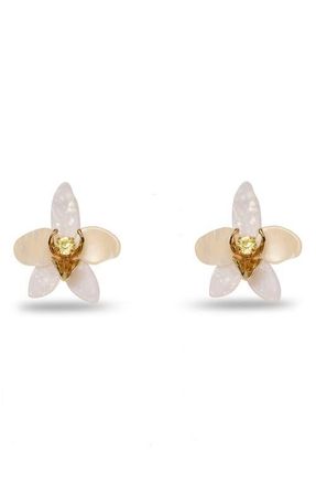 Lele Sadoughi Mother of Pearl Orchid Stud Earrings at Nordstrom