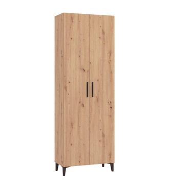 Home Heavenly Zapatero color roble artisan patas altas y 5 baldas 195 x 68 x 35 cm