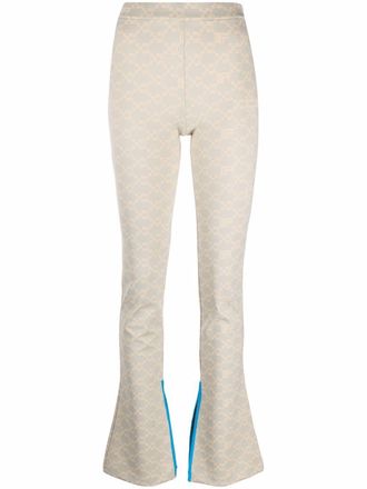 Off-white Broek met monogram - Beige