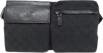 Gucci Black Gg Canvas Fanny Pack (Pre-Owned)