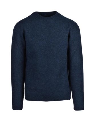 Daniele Fiesoli Stretch Crew Neck Pullover In Deep Blue Tone