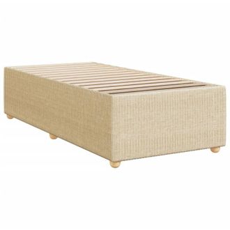 vidaXL Estructura De Cama Sin Colch&oacute;n Tela Crema 90x200 Cm Vidaxl