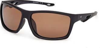 Skechers SE00186 Polarized 02H Mens Sunglasses Black Size 64