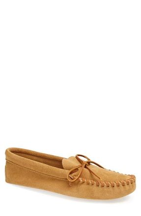 Minnetonka Softsole Driving Shoe in Tan at Nordstrom, Size 10.5