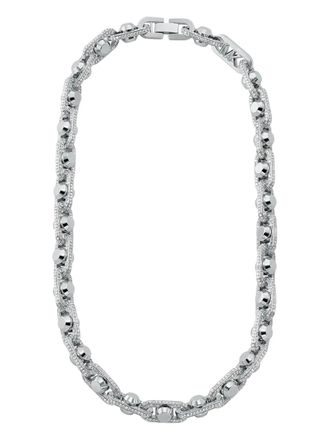 Michael Kors studded chain necklace - Argento