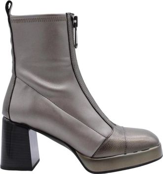 Hispanitas Regino Enkellaarsjes - Dames - Laarzen met Hak - Grijs - 40 EU - Schoenen