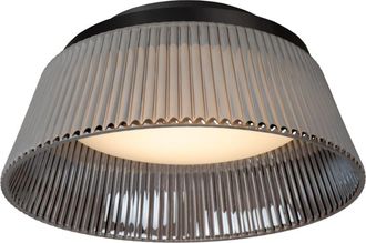 Lucide L&aacute;mpara de techo de vidrio con 1 led integrado, ahumado