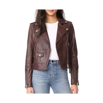 Mackage Baya Leren Jas - Dames - Blazers - Bruin - XS - Leer - Jassen