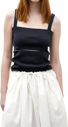 Camiel Fortgens Linked Rib Dress In Navy