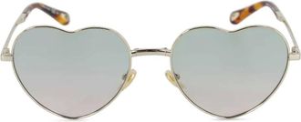 Occhiali Da Sole A Forma Di Cuore | Donna, Trasparenti, Color Caramella - Foto 2