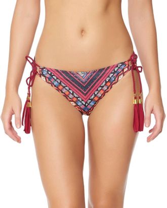 Jessica Simpson Queen Tie Side Hipster Bikini Bottom In Cherokee