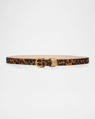 Rag & Bone Sasha Leopard Calf Hair Belt