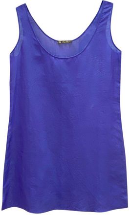 Loro Piana Purple Silk Blend Sleeveless Top Size XS