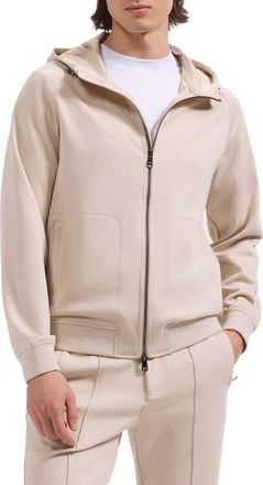 Bugatchi Soft Touch Knit Hoodie in Almond at Nordstrom, Size Xx-Large