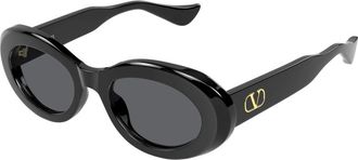 Valentino Zonnebril - Dames - Zonnebrillen - Zwart - 50 MM - Accessoires