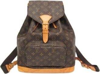Louis Vuitton Pre-owned Backpacks, female, Brown, Size: ONE SIZE Pre-owned Montsouris GM M51135 Backpack