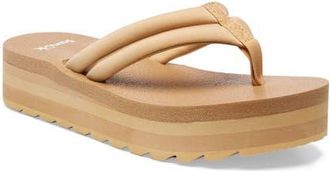 Sanuk Yoga Platform Flip Flop in Sand Dollar at Nordstrom, Size 11