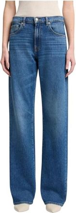 7 For All Mankind Tess Trouser - Dames - Regular Fit Jeans - Blauw - W29 - Katoen - Jeans