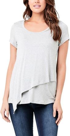Ripe Lara Nursing Tee in Silver Marle at Nordstrom, Size X-Large