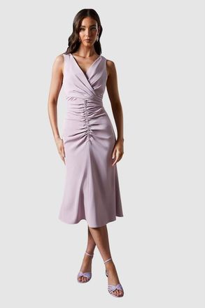 Coast Ruched Vee Dress in Lilac at Nordstrom, Size 12