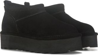 Bearpaw Retro Super Shorty 3051W-011 Boots Women Black Suede Snow JOBB1242