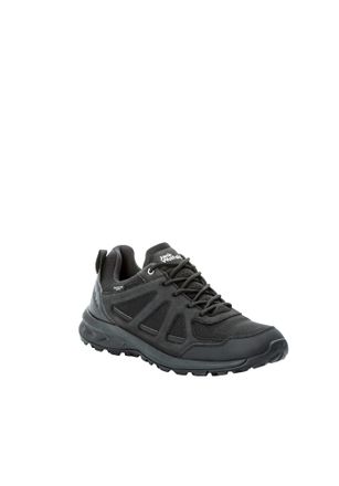 Jack Wolfskin Wanderschuh JACK WOLFSKIN WOODLAND 2 TEXAPORE LOW W, Damen, Gr. 35,5, schwarz, Synthetik, Textil, Schuhe Wanderschuh, wasserdicht, Trekkingschuh
