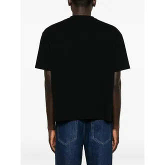 The Row Short-Sleeved Cotton Sweater - Black