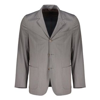 Fedeli Single-breasted blazer - male - Fedeli - Blazers - Gray - L - Suits