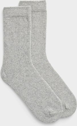 Simons Womens Soft flecked wool socks Made in Portugal