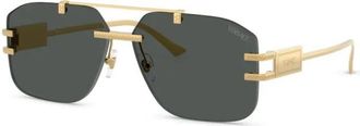 Versace Zonnebril - Heren - Zonnebrillen - Geel - 60 MM - Accessoires