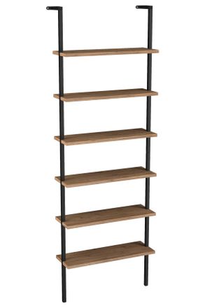 MID.YOU Mid.you Regal, Honigeiche, Holzwerkstoff, 6 Fächer, 60x183x20 cm, Wohnzimmer, Regale, Bücherregale