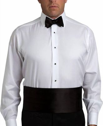 David Donahue Satin Self-Tie Bow Tie & Cummerbund Set In Black