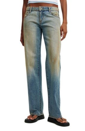 Cotton On Womens Low Rise Straight Jean in Stefani Blue at Nordstrom, Size 10